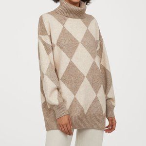 NWT H&M x Pringle of Scotland Overized Knit Turtleneck Size M